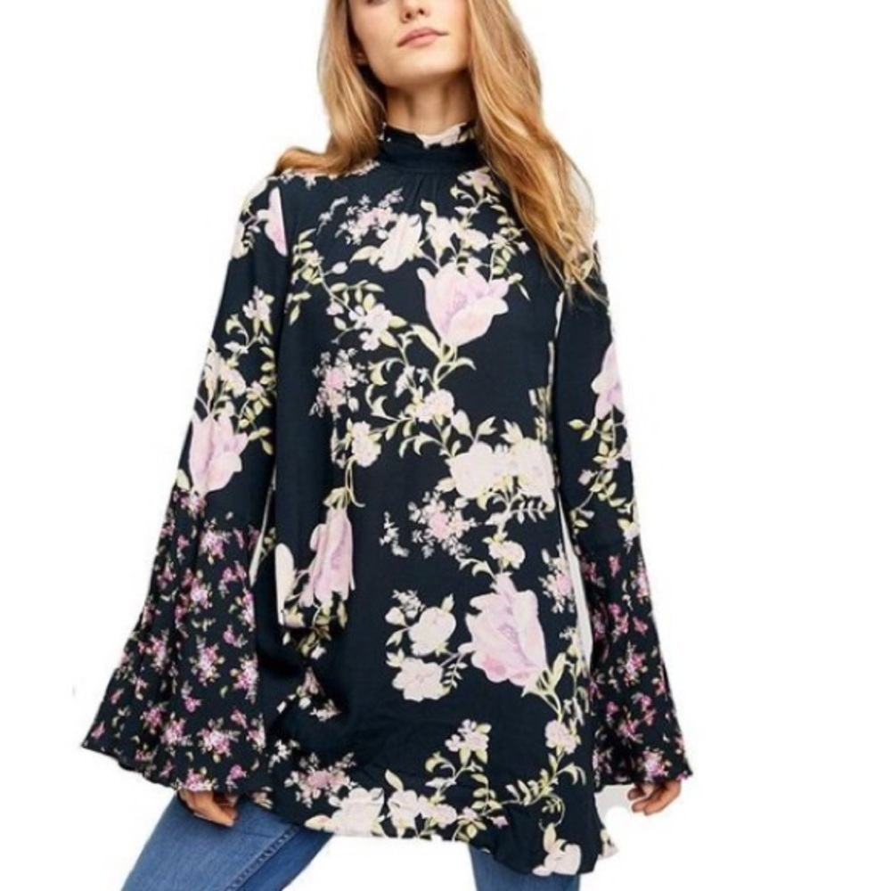 34. Free People Tate Tunic in Midnight Combo